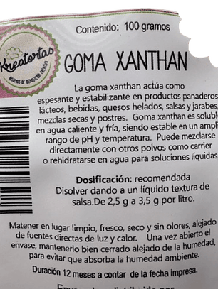 Goma Xanthan Kreatortas 100gr