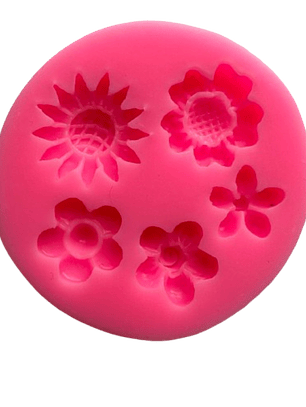 Molde Silicona Flores A 5 figuras