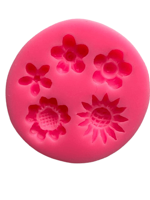 Molde Silicona Flores A 5 figuras