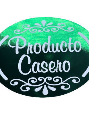 Sticker Producto Casero Verde 100un