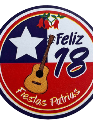 Sticker Fiestas Patrias Bandera 38mm 100un