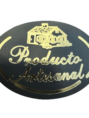 Sticker Producto Artesanal Negro 100 un 4x3cm