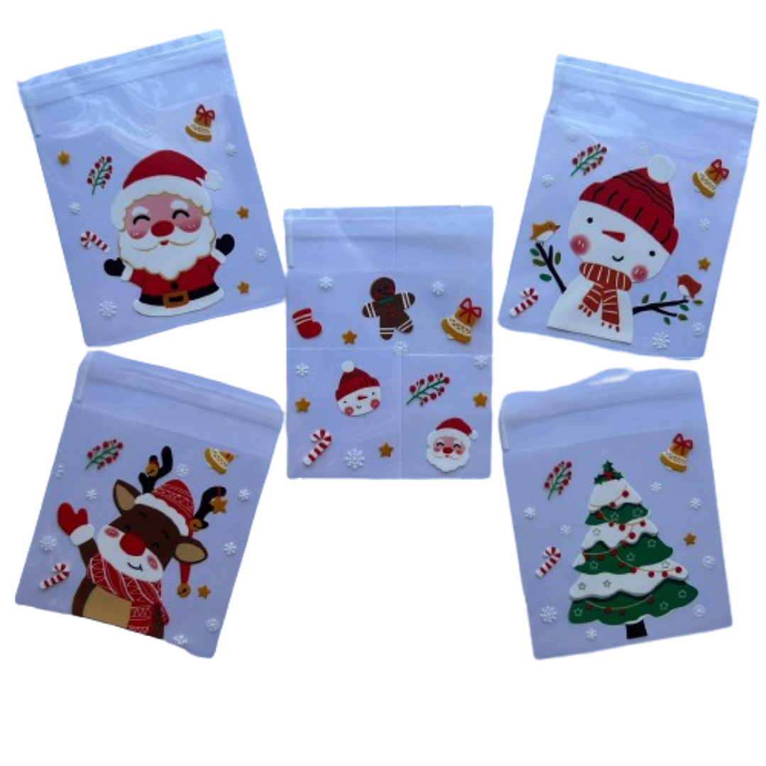 Bolsas Navidad C 10x10+2cm autoadhesivas 100 un 1