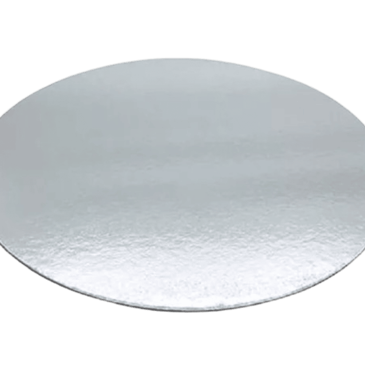 Pack 5 Bandeja Redonda Plateada 25 cm 1