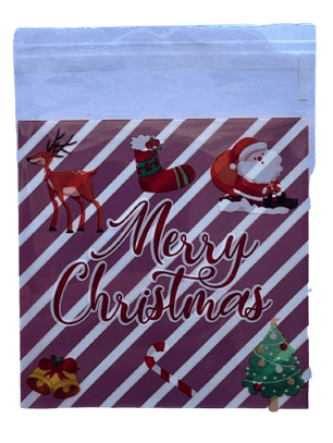 Bolsas Navidad D 10x10+2cm autoadhesivas 100 un