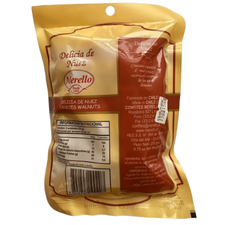 Delicia de Nuez con Trozos Merello 250gr 2