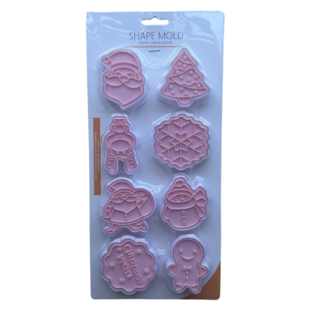 Cortador Galletas Navidad Estampado B 8 figuras 1