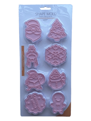 Cortador Galletas Navidad Estampado B 8 figuras