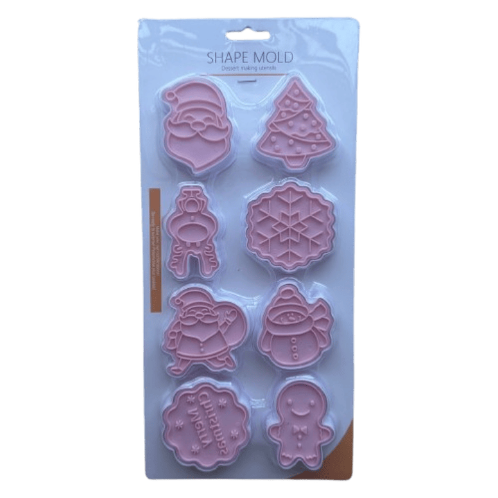 Cortador Galletas Navidad Estampado B 8 figuras 1