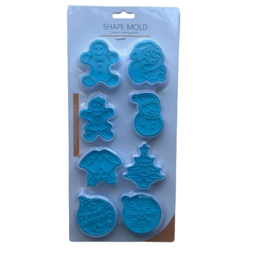 Cortador Galletas Navidad Estampado A 8 figuras 2