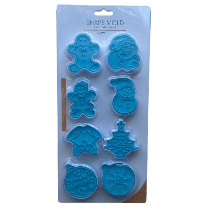 Cortador Galletas Navidad Estampado A 8 figuras 2