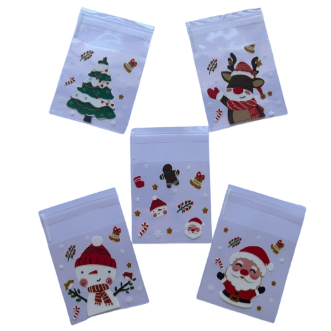 Bolsas Navidad A 7x7+2cm autoadhesivas 100 un 1