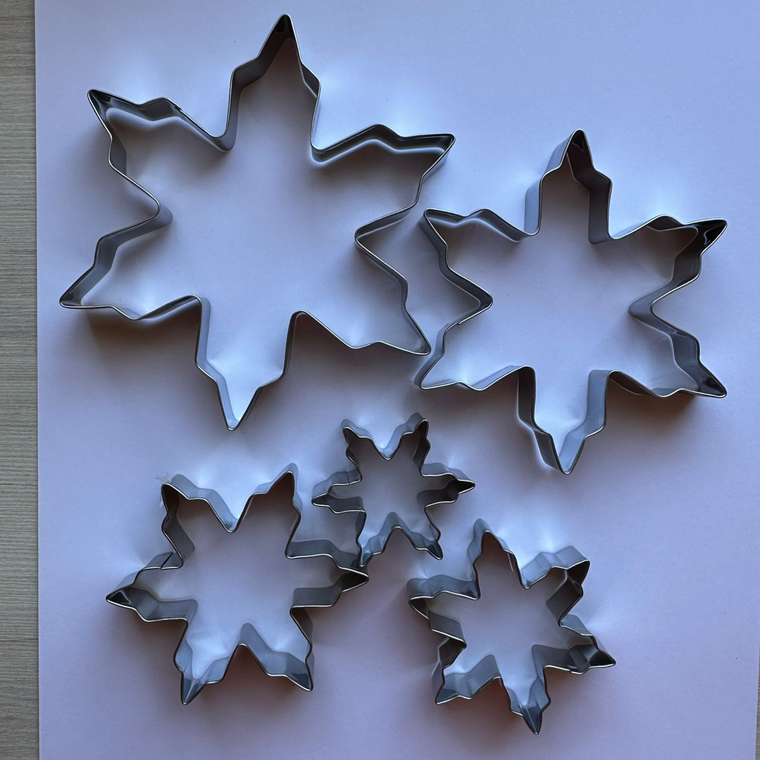 Cortador Galletas Copo de Nieve 5 pcs 2