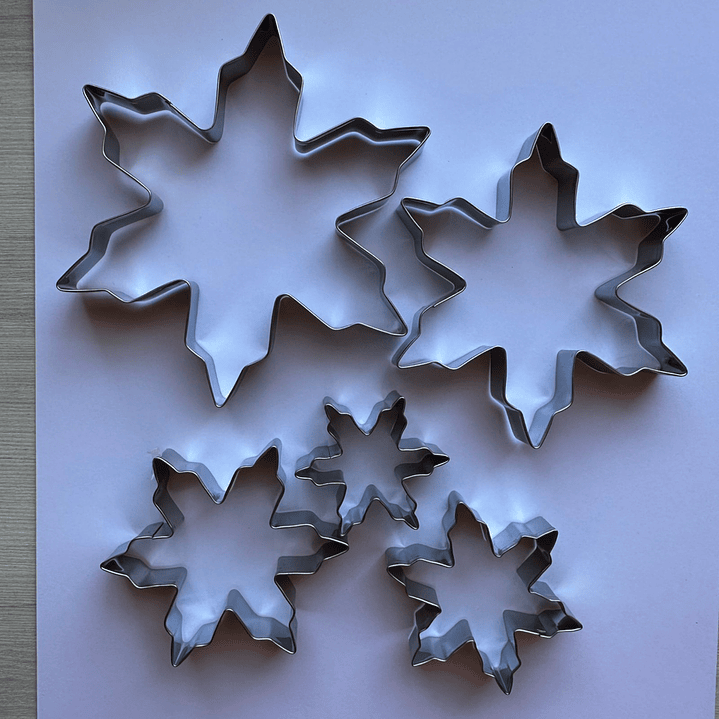 Cortador Galletas Copo de Nieve 5 pcs 2