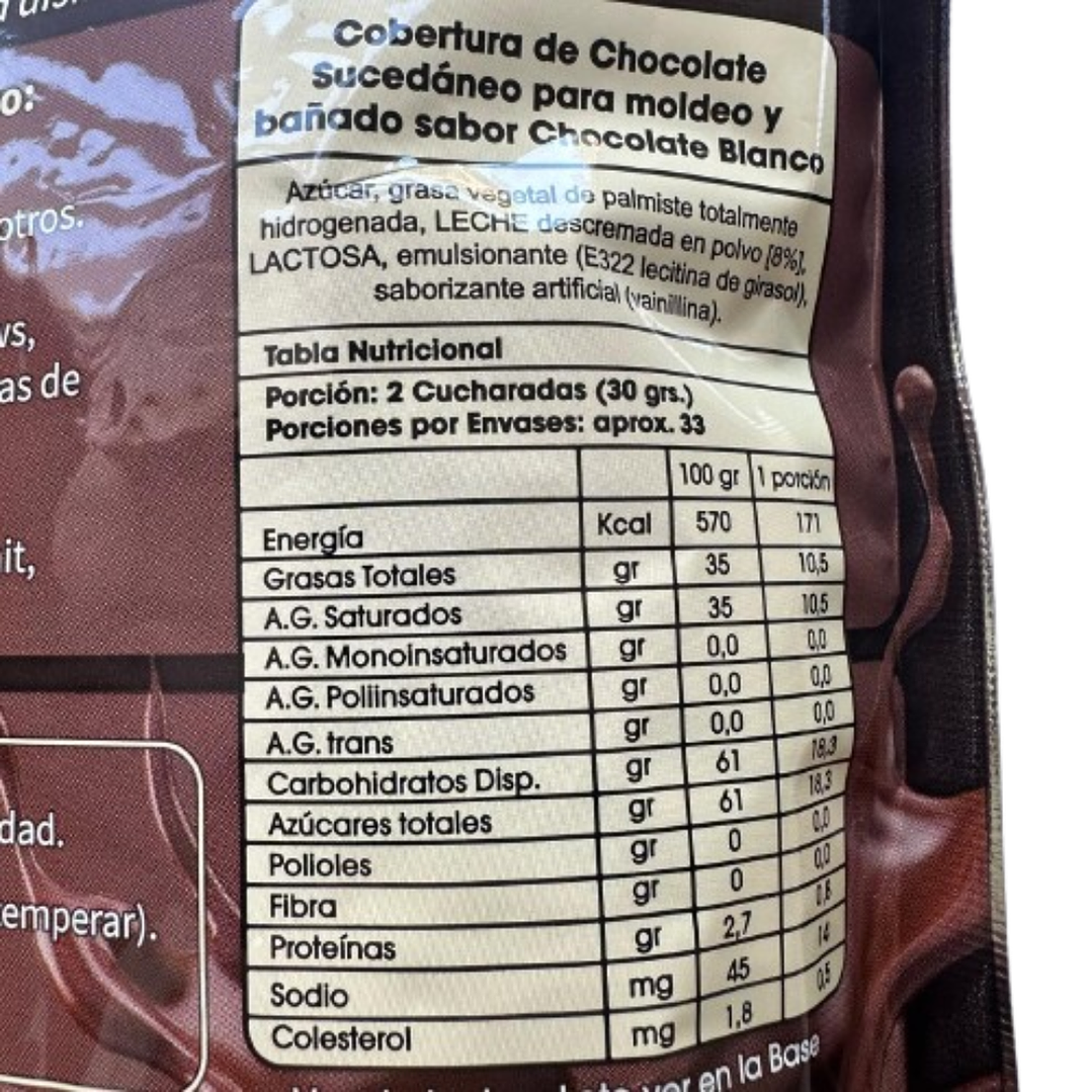Gotas Chocolate Sucedaneo Blanco Caravella 1kg 2