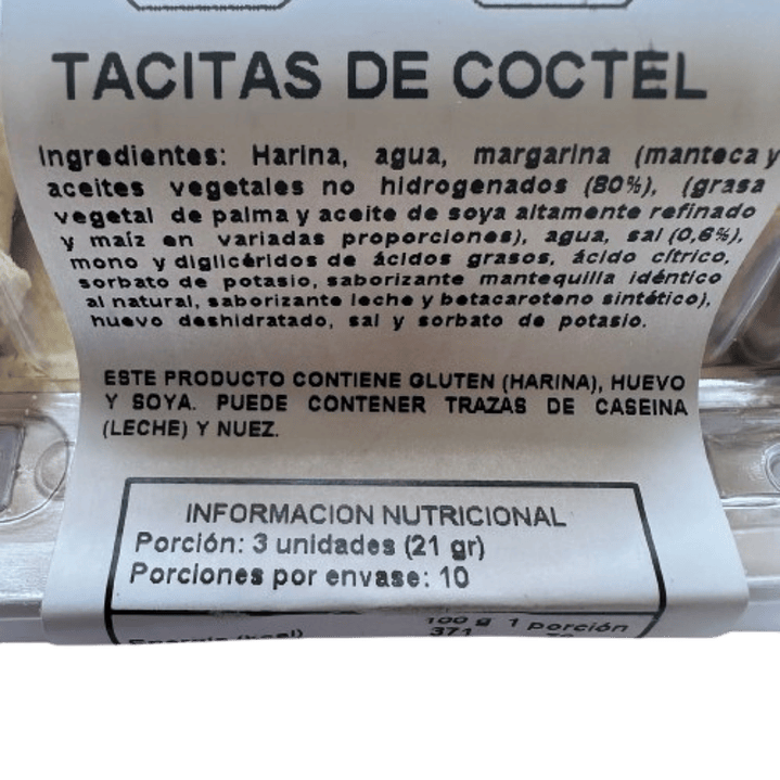 Tacita coctail Oberena 30 unidades 4