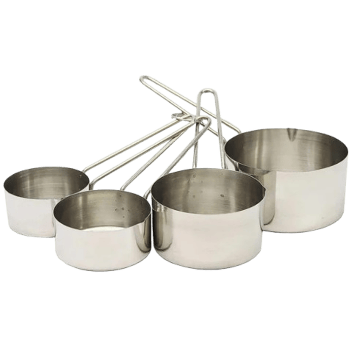 Set 4 Tazas Medidoras Acero Inox 1