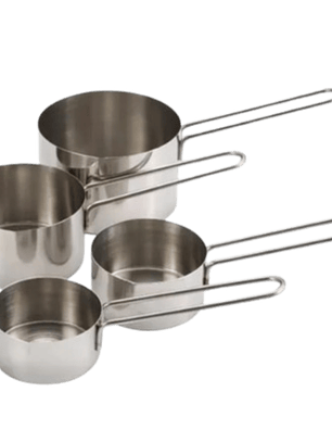 Set 4 Tazas Medidoras Acero Inox