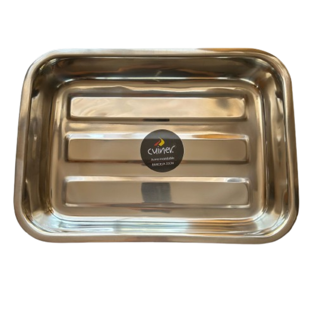 Fuente Rectangular con Azas Acero Inoxidable 30cm 2