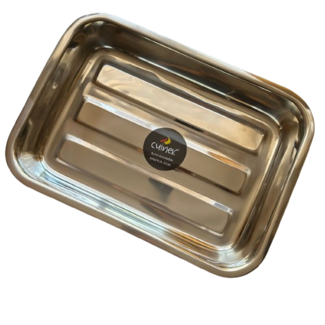 Fuente Rectangular con Azas Acero Inoxidable 30cm 3