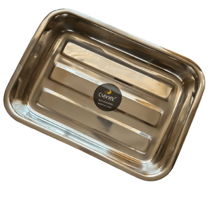 Fuente Rectangular con Azas Acero Inoxidable 30cm 3