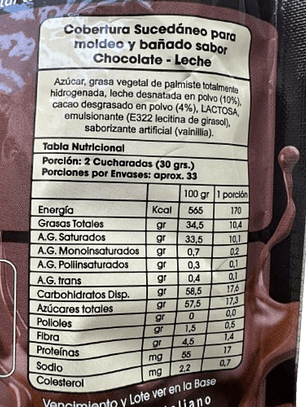 Gotas Chocolate Sucedaneo Leche Caravella 1kg
