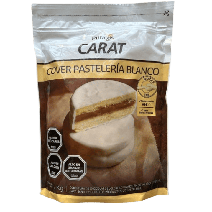 Gotas Chocolate Sucedaneo Blanco Pastel Carat 1kg 1