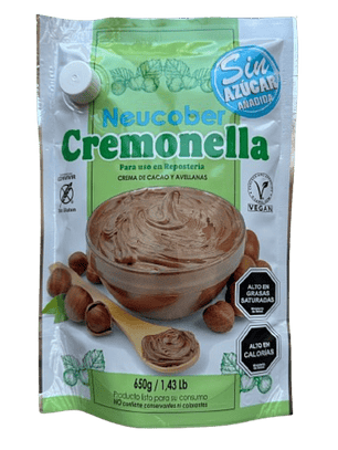 Crema Avellanas Cremonella S/Azucar Neucober 650gr