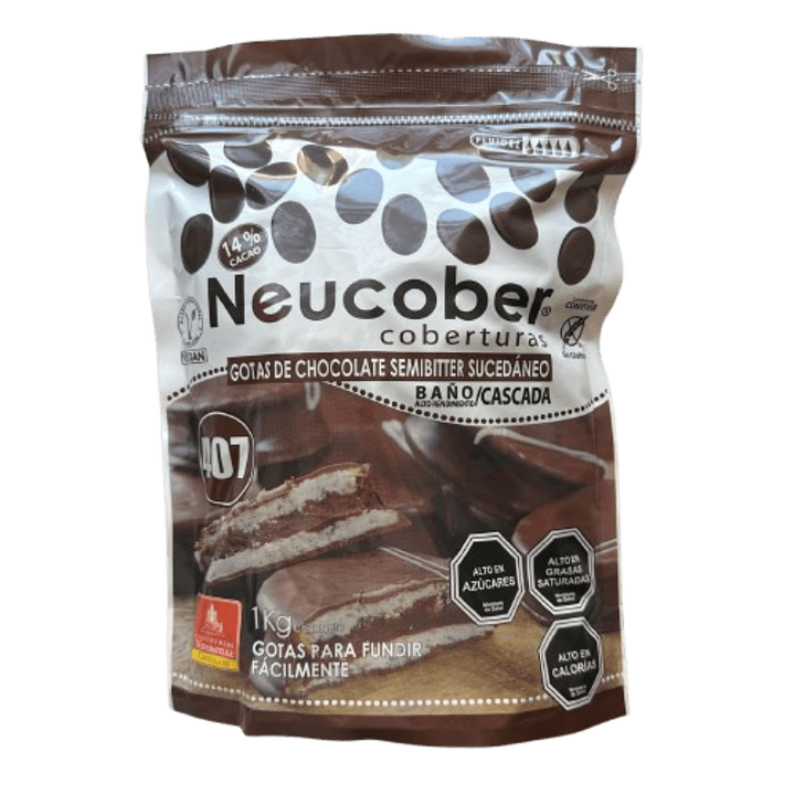 Gotas Chocolate Suced. Semibitter 407 Neucober 1kg 1