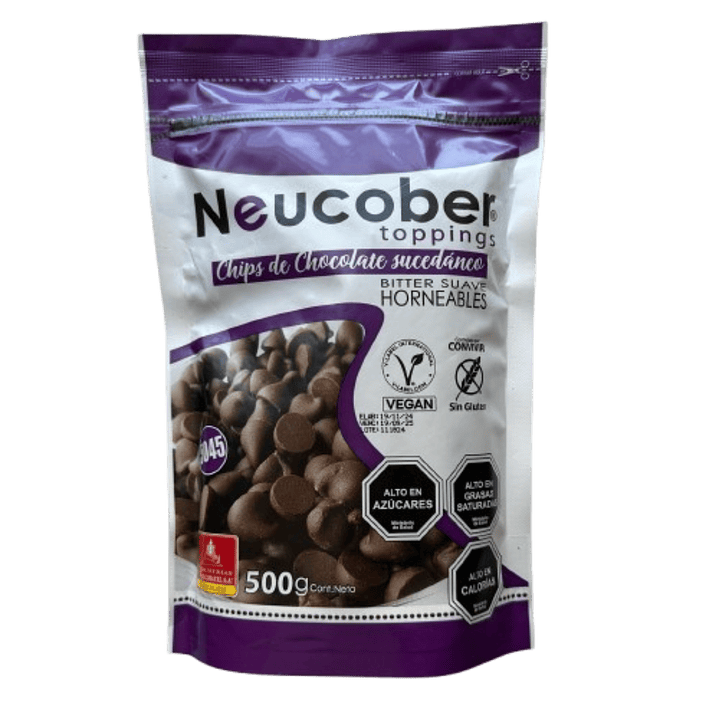 Chips Chocolate Sucedaneo Semibitter Neucober 500g 1