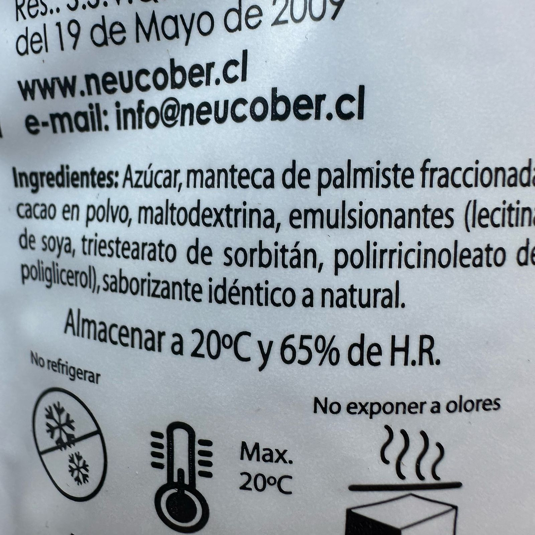 Chips Chocolate Sucedaneo Semibitter Neucober 500g 3