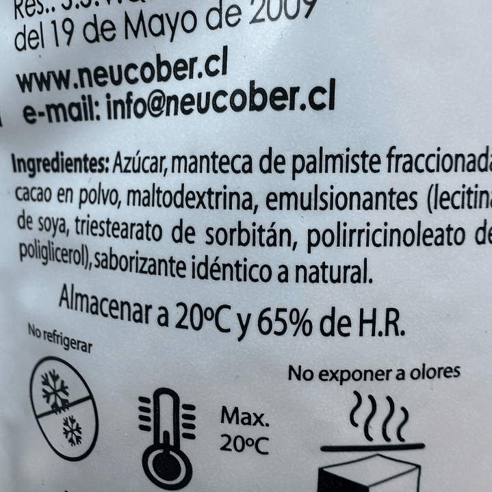 Chips Chocolate Sucedaneo Semibitter Neucober 500g 3