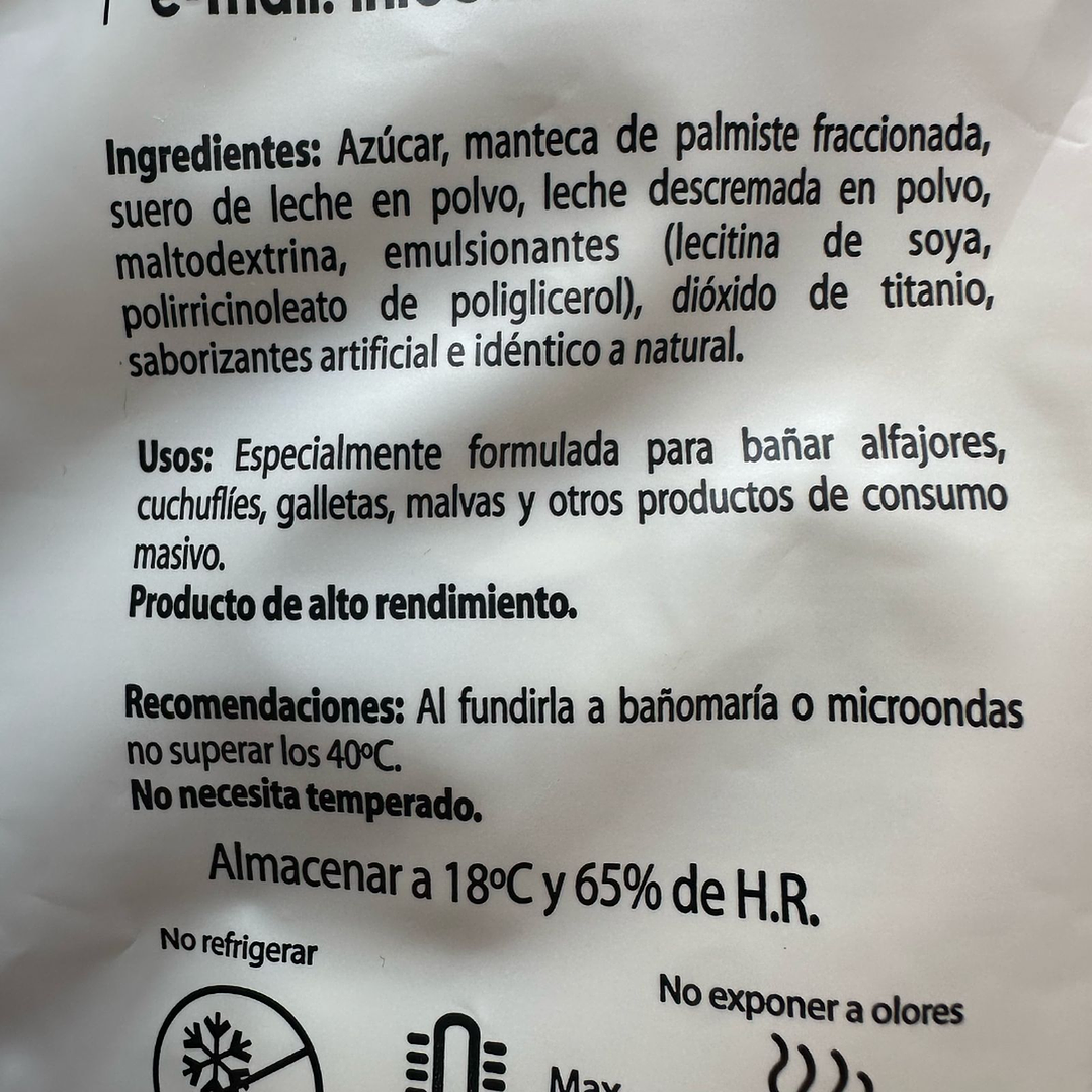 Gotas Chocolate Sucedaneo Blanco 410 Neucober 1kg 3