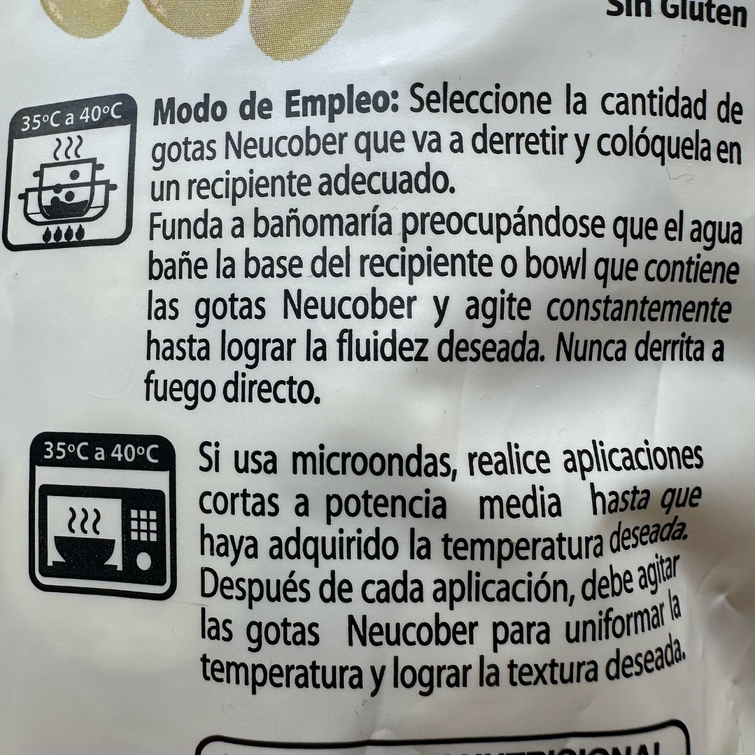 Gotas Chocolate Sucedaneo Blanco 410 Neucober 1kg 4