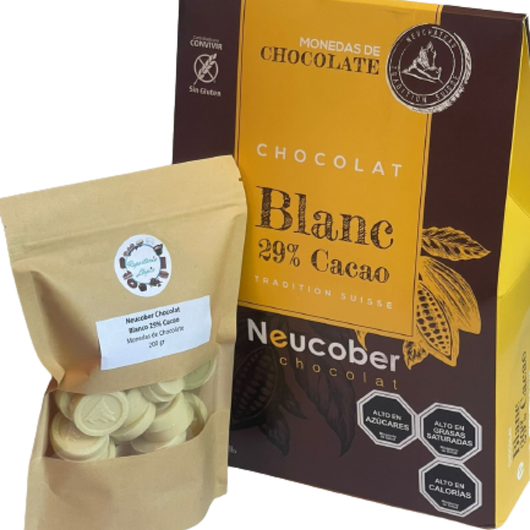 Neucober Monedas Chocolate Blanco 29% Cacao 200gr 1