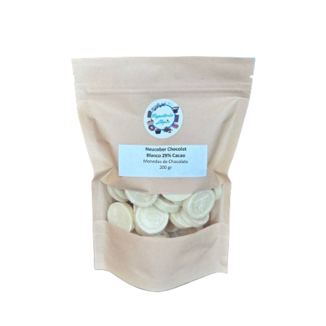 Neucober Monedas Chocolate Blanco 29% Cacao 200gr 2