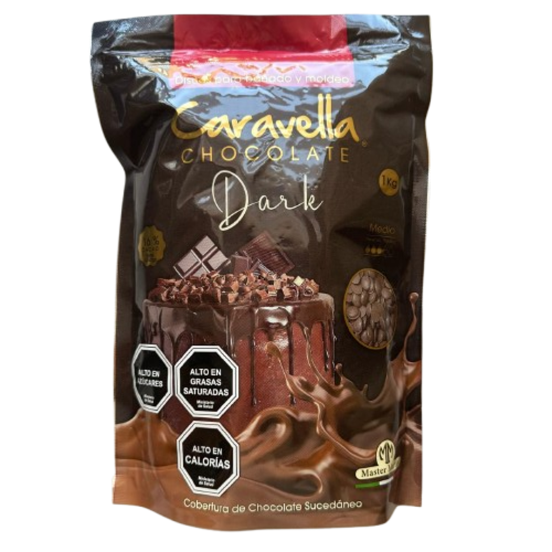 Gotas Chocolate Sucedaneo Bitter Caravella 1kg 1