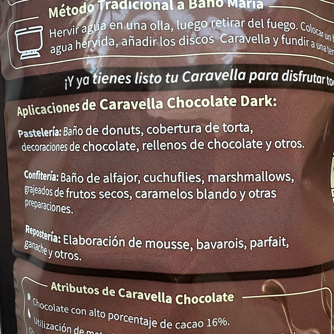 Gotas Chocolate Sucedaneo Bitter Caravella 1kg 3