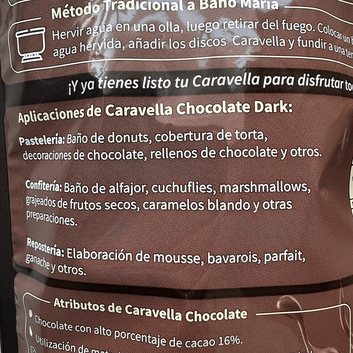Gotas Chocolate Sucedaneo Bitter Caravella 1kg 3