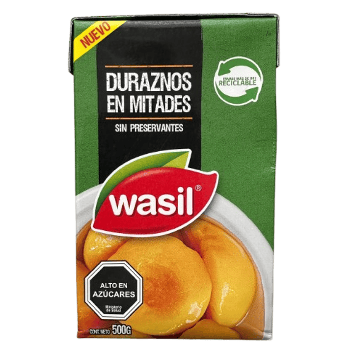 Durazno en conserva mitades 500gr Wasil 1