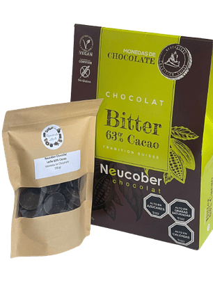 Neucober Monedas Chocolate Bitter 63% Cacao 200gr