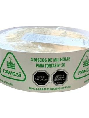 Disco Milhojas N20 Pavesi 19,5 cm