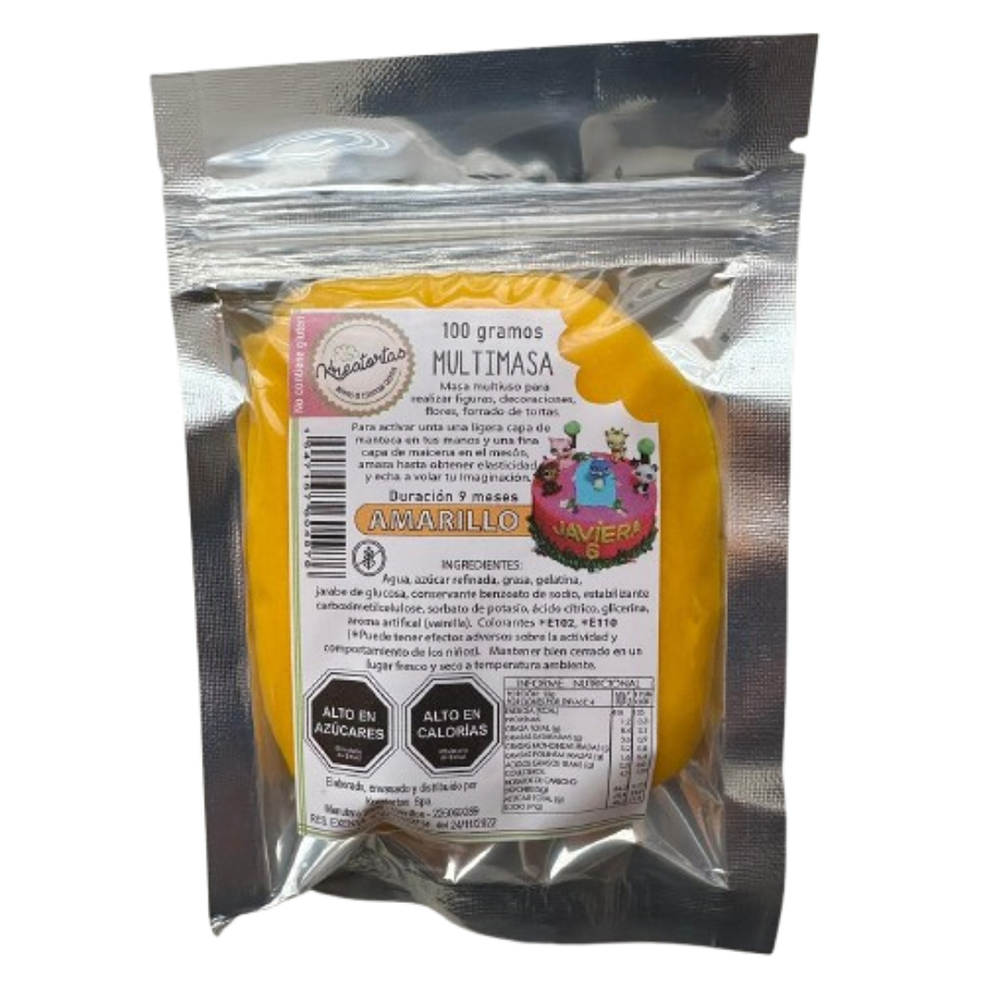 Multimasa Fondant Amarillo Kreatortas 100gr 1