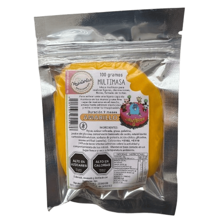 Multimasa Fondant Amarillo Kreatortas 100gr 1
