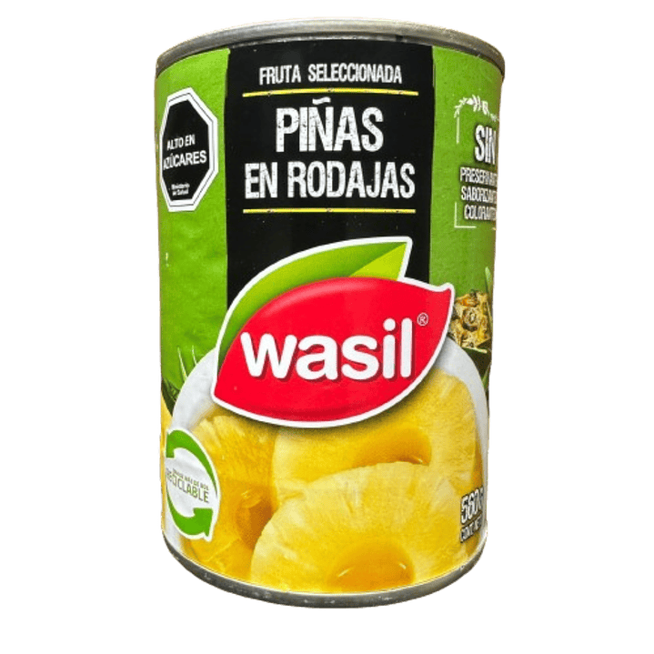 Piña en conserva rodajas 560gr Wasil 1