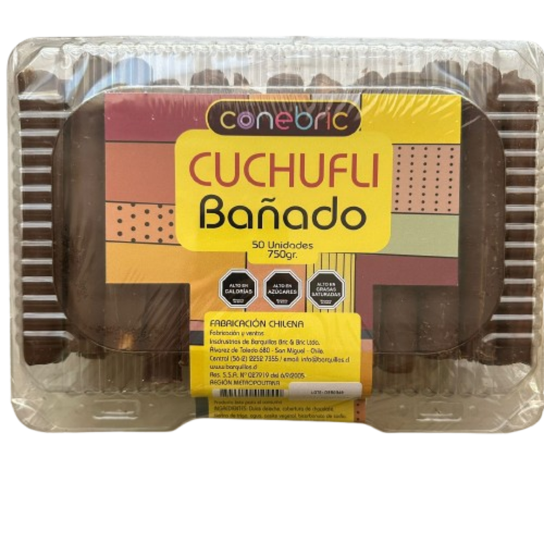 Cuchufli Rellenos Bañados Chocolate Conebric 50Un 1