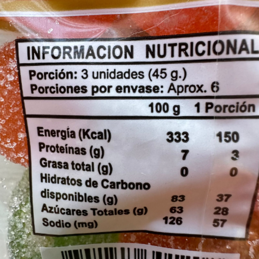 Gomitas Danesas Sabores Frutales Merello 250gr 3