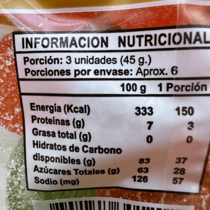 Gomitas Danesas Sabores Frutales Merello 250gr 3