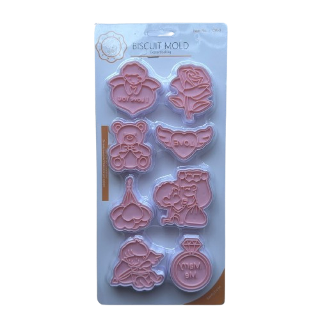 Cortador Galletas San Valentin Estampada 8 diseños 1