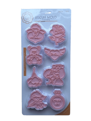 Cortador Galletas San Valentin Estampada 8 diseños